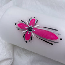 Load image into Gallery viewer, GEISLASÓL - kerti+bók <br> <small>Bleikt, svart og silfur, ekki glimmer </small>