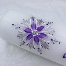 Load image into Gallery viewer, ÍSLANDSKLUKKA - kerti+bók <br> <small>Fjólublátt og silfur</small>