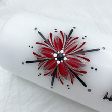 Load image into Gallery viewer, GEISLASÓL - kerti+bók <br> <small>Rautt, svart og silfur </small>