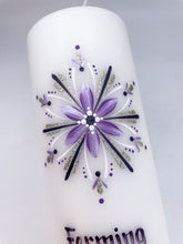 Load image into Gallery viewer, ÍSLANDSKLUKKA - kerti+bók <br> <small>Fjólublátt, svart og silfur</small>