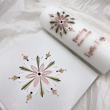 Load image into Gallery viewer, ÍSLANDSKLUKKA - kerti+bók <br> <small>Antkbleikt, svart og gull </small>