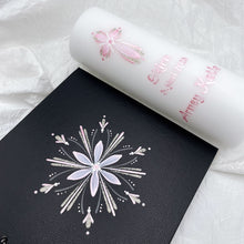 Load image into Gallery viewer, ÍSLANDSKLUKKA - kerti+bók <br> <small>Ljósbleikt og antíksilfur </small>