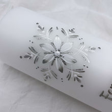 Load image into Gallery viewer, ÍSLANDSSÓL - kerti+bók <br> <small>Hvítt og silfur </small>