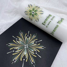 Load image into Gallery viewer, PÁFUGL - kerti+bók <br> <small>Grænt, eplagrænt og gull </small>