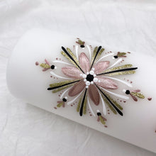 Load image into Gallery viewer, ÍSLANDSKLUKKA - kerti+bók <br> <small>Antkbleikt, svart og gull </small>