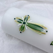 Load image into Gallery viewer, PÁFUGL - kerti+bók <br> <small>Grænt, eplagrænt og gull </small>