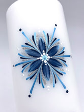 Load image into Gallery viewer, GEISLASÓL - kerti+bók <br> <small>Dökkblátt, túrkís og silfur </small>