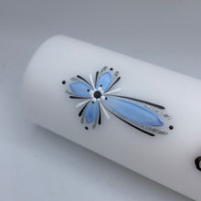 Load image into Gallery viewer, ÍSLANDSKLUKKA - kerti+bók <br> <small>Ljósblátt, dökkblátt og silfur </small>