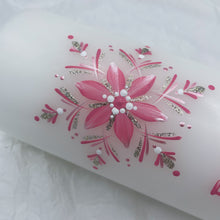 Load image into Gallery viewer, ÍSLANDSSÓL - kerti+bók <br> <small>Bleikt og silfur </small>