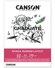 Load image into Gallery viewer, CANSON GRADUATE<br>Manga Marker Layout<br><small>A4 - 50bls - 70g/m2</small>
