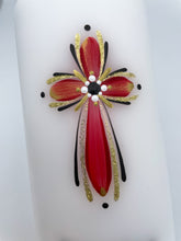 Load image into Gallery viewer, ÍSLANDSSÓL - kerti+bók <br> <small>Rautt, svart og gull </small>