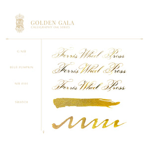 FERRIS WHEEL PRESS INK - CALLIGRAPHY INKS<br>Golden Gala 28ml. <br><small>Vatnshelt & þekjandi</small>