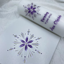 Load image into Gallery viewer, ÍSLANDSKLUKKA - kerti+bók <br> <small>Fjólublátt og silfur</small>