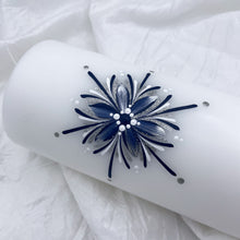 Load image into Gallery viewer, GEISLASÓL<br><small>Dökkblátt, hvítt og silfur<br></small>