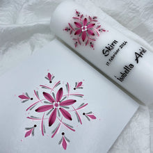 Load image into Gallery viewer, ÍSLANDSSÓL - kerti+bók <br> <small>Bleikt, svart og silfur </small>