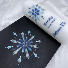 Load image into Gallery viewer, ÍSLANDSKLUKKA - kerti+bók <br> <small>Dökkblátt, túrkis og silfur </small>