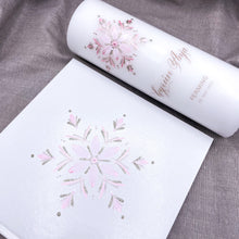 Load image into Gallery viewer, ÍSLANDSSÓL - kerti+bók <br> <small>Ljósbleikt og antíksilfur </small>