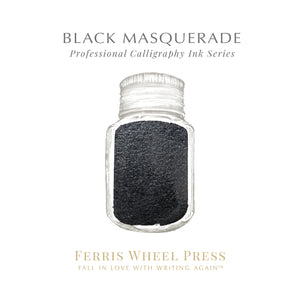 FERRIS WHEEL PRESS INK - CALLIGRAPHY INKS<br>Black Masquerade 28ml. <br><small>Vatnshelt & þekjandi</small>
