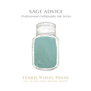 FERRIS WHEEL PRESS INK - CALLIGRAPHY INKS<br>Sage Advice 28ml. <br><small>Vatnshelt & þekjandi</small>