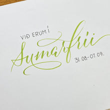 Load image into Gallery viewer, MODERN CALLIGRAPHY<br>LIVE NETNÁMSKEIÐ<br>fyrir byrjendur<br><small>Hefst 20. mars 2025</small>