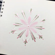 Load image into Gallery viewer, gestabók myndaalbúm handmálað tilefni ferming skírn brúðkaup skrautritun skrautskrift skrautskrifað skrautritað fallegt bleikt stúdent útskrift