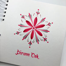 Load image into Gallery viewer, MERKING Á BÓKARKÁPU<br>Handmálað<br><small>1 lína miðjuð </small>