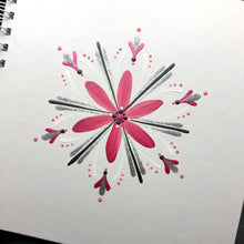 Load image into Gallery viewer, ÍSLANDSKLUKKA <br> <small>Bleikt, svart og silfur </small>