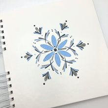 Load image into Gallery viewer, ÍSLANDSSÓL <br> <small>Ljósblátt, svart og silfur </small>