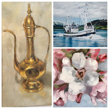 Load image into Gallery viewer, OLÍUMÁLUN<br>framhald<br><small>Þriðjudaga kl. 9-12<br><small>21.feb-28.mars 2023</small></small>