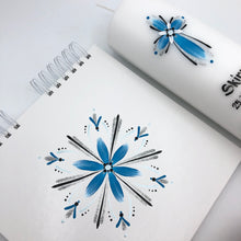 Load image into Gallery viewer, ÍSLANSKLUKKA - kerti+bók <br> <small>Túrkís, svart og silfur </small>