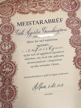 Load image into Gallery viewer, SKRAUTRITUN<br>Meistarabréf<br><small>Copperplate og Modern</small>