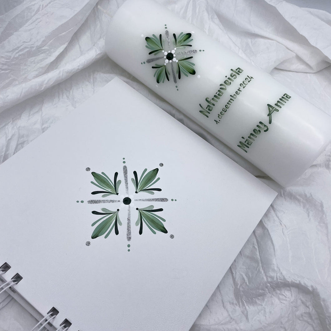 ÓSK - kerti+bók <br> <small>Eucalyptusgrænn og silfur <br></small>