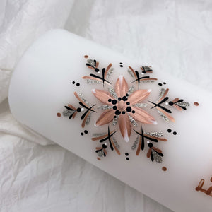 ÍSLANDSSÒL - kerti+bók <br> <small>Rosegold, svart og antíksilfur </small>