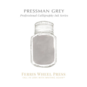 FERRIS WHEEL PRESS INK - CALLIGRAPHY INKS<br>PRessman Grey 28ml. <br><small>Vatnshelt & þekjandi</small>