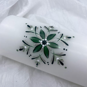 ÍSLANDSSÓL - kerti+bók <br> <small>Grænt, svart og silfur </small>