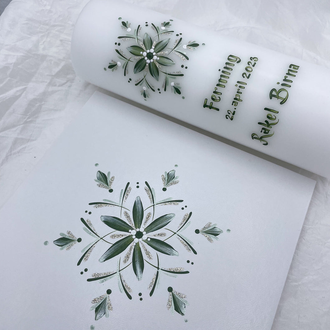 ÍSLANDSSÓL - kerti+bók <br> <small>Eucolyptus grænt og silfur</small>