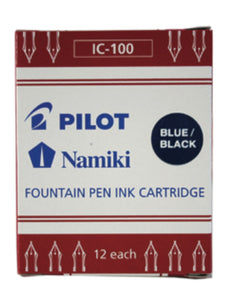 PILOT Namiki<br>Blásvart<br><small>12 fyllingar í pakka</small>
