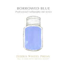 Load image into Gallery viewer, FERRIS WHEEL PRESS INK - CALLIGRAPHY INKS&lt;br&gt;Borrowed blue 28ml. &lt;br&gt;&lt;small&gt;Vatnshelt &amp; þekjandi&lt;/small&gt;
