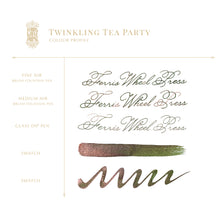 Load image into Gallery viewer, FERRIS WHEEL PRESS INK&lt;br&gt;FerriTales - Twinkling Tea Party 20ml. &lt;br&gt;&lt;small&gt;Tvítóna &amp; Glitrandi&lt;/small&gt;
