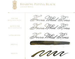 FERRIS WHEEL PRESS INK - LIMITED EDITION 2022<br>Roaring Patina Black 38ml. <br><small>Tvítóna & glitrandi</small>
